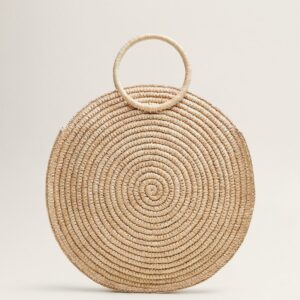 Round raffia bag