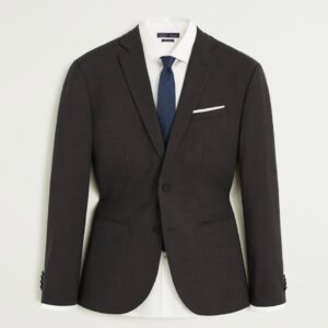 Slim fit wool suit blazer